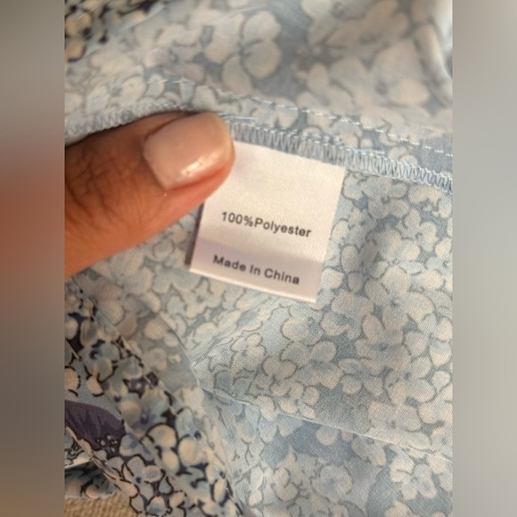 Tuckernuck Royal Shirt Dress Blue Hydrangea XS - Picture 7 of 7